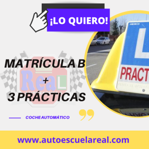 MATRÍCULA B COCHE AUTOMÁTICO  + 3 PRÁCTICAS