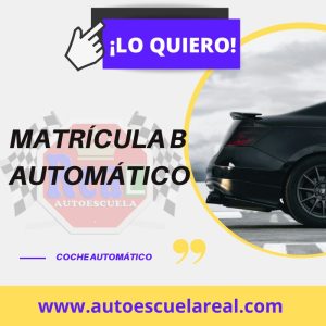 MATRÍCULA B COCHE AUTOMÁTICO